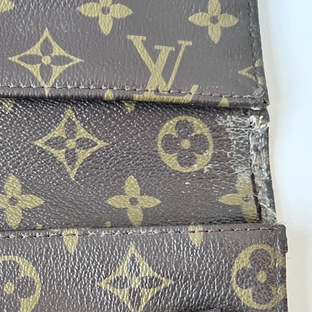 Louis Vuitton Vintage 80s Monogram Document Folding Laptop Portfolio Clutch